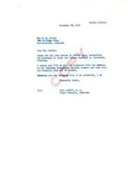 ["The letter is a response to a protest against the proposal to close the Indian Hospital at Claremore, Oklahoma. The sender assures the recipient that they will cooperate with the Oklahoma delegation to prevent the closure of the hospital."]