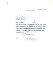 ["The letter is a thank you note from Carl Albert, a member of Congress, to Mr. J. J. Mingo, Secretary of the Creek Tribal Council, for sending a resolution regarding the recommendation for the Muskogee Area Director."]