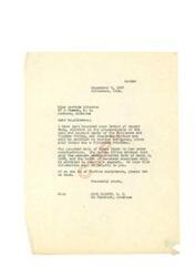 ["Miss Lavinia Alberson is inquiring about the proposed sale of coal and asphalt lands of the Chickasaw and Choctaw Tribes, wondering if she will be entitled to receive any money as her father was a Chickasaw Freedman. She is seeking assistance in getting on the list to receive compensation from the government for freedmen. Congressman Carl Albert responds, stating that only members enrolled under a specific date and heirs of deceased enrollees will be entitled to receive payment. He offers further assistance if needed."]