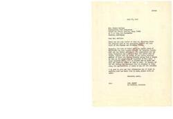 ["Mrs. Evelyn McClure writes to Congressman Carl Albert inquiring about the proposed sale of segregated asphalt and coal lands of the Choctaw and Chickasaw Tribes. An agreed price of $8,500,000 has been reached and ballots will be mailed to enrolled members for voting. Congressman Albert assures Mrs. McClure that absentee voting will be allowed, and the agreement will be returned to Congress for appropriation of money to pay off the contract. Mrs. McClure, as a member of the Choctaw tribe, hopes to receive information on when payments will be made."]