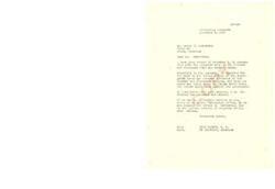 ["The document from Mr. Armstrong to Congressman Carl Albert in November 1947 is regarding the proposed sale of Choctaw and Chickasaw coal and asphalt lands to the United States. Mr. Armstrong is seeking clarification on the contract, specifically whether it includes a release of all claims against the United States. Congressman Albert informs Mr. Armstrong that the contract only covers the specified lands and mineral interests, and not any other claims the tribes may have. He returns the contract and ballot, and advises Mr. Armstrong to contact their Washington office for further assistance as their McAlester office is closing due to a special session of Congress."]