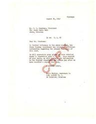 ["The letter is requesting more detailed information about the current condition of U.S. 69 highway from Mr. C. C. Stephens, President of The Atoka State Bank. Once the information is received, it will be transmitted to the State Highway Department and a report will be provided to Mr. Stephens."]