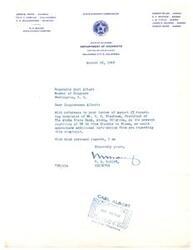 ["The document is a letter from H. E. Bailey, State Highway Director, to Congressman Carl Albert regarding a complaint about the condition of US 69 from Choctaw to Kiowa in Oklahoma. Bailey asks for additional information on the complaint and expresses appreciation for the congressman's attention to the matter."]