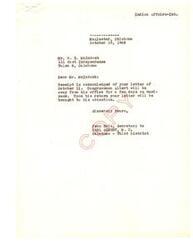 ["The recipient's letter has been received and will be brought to the attention of Congressman Albert once he returns to the office."]