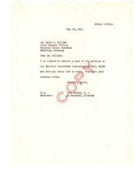 ["The document is a letter from Congressman Carl Albert to Dr. David W. Gillick, Chief Medical Officer at Talihina Indian Hospital in Oklahoma. The letter encloses a copy of the hearings on the Interior Department Appropriation Bill, which Dr. Gillick had requested."]