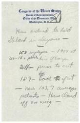 ["The document is discussing staffing changes in the House of Representatives, specifically in the Democratic Whip's office. In 1954, 158 employees were put on hold, and in 1955 and 1956 there were changes in outpatient services and staffing numbers. The document also mentions a decrease in nursing assistants and plans to replace them."]