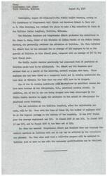 ["Congressman Carl Albert and Senators Kerr and Monroney successfully protested planned reductions in staff at the Talihina Indian hospital in Oklahoma. The Public Health Service agreed to keep 191 employees on payroll, with only a net reduction of 12 positions. The reduction will not affect medical services, and efforts are being made to ensure adequate staffing, including hiring practical nurses and a full-time surgeon."]