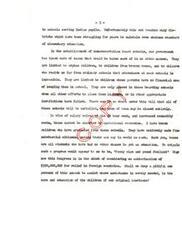 ["The document discusses the impact of budget cuts on schools serving Indian pupils, particularly non-reservation boarding schools. These schools cater to orphaned, homeless, and financially disadvantaged children who have no other options for education. The author argues that cutting funding for these schools would be short-sighted and harmful, especially considering the significant amount of money being considered for foreign relief."]