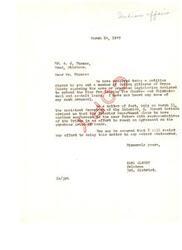 ["The document is in response to a petition opposing legislation to extend the time for leasing Choctaw and Chickasaw coal and asphalt lands. The sender, Carl Albert, assures the recipient that he will resist any effort to delay the matter and mentions plans for a conference with representatives of the tribes to reach an agreement on the purchase price of the lands."]