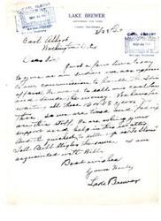 ["Lake Brewer, a grocer from Caddo, Oklahoma, wrote a letter to Carl Albert in Washington D.C. on March 31, 1947. Brewer mentioned concerns about Indian affairs and asked for help in settling a matter involving Tall Bill Stigler."]