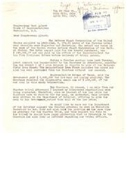 ["The document to Congressman Carl Albert expresses concern about the sale of Choctaw tribal coal deposits to the Defense Plant Corporation. The Choctaws received a small sum for their coal and were not consulted about the sale. There is also criticism of the Choctaw tribal attorney for neglecting his duty to the tribe. The document requests legal protection and more transparency regarding tribal affairs."]