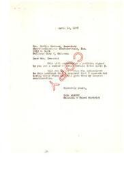 ["Mrs. Myrtle Creason and others signed a petition on April 5, 1947, which was acknowledged by Carl Albert. He thanked them for their views and promised to give them serious consideration."]
