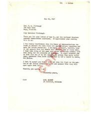 ["In the letter, Carl Albert expresses gratitude for receiving information about Wheelock Academy Commencement exercises and shares concerns about cuts to Indian education funding made by the House of Representatives. He mentions the positive impact of Indian schools in Oklahoma and vows to continue fighting for their funding to ensure they can open again in the fall."]