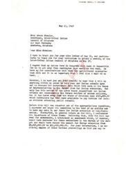 ["The document expresses regret for not being able to attend a meeting of the Inter-Tribal Indian Council of Oklahoma, due to Congressional duties. The writer, Grace Wheeler, Secretary of Inter-tribal Indian Council of Oklahoma,  assures the Council of their commitment to supporting Indian education and efforts to restore funding cuts. The writer also explains actions taken in Congress Carl Albert to advocate for Indian education funding."]