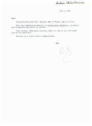 ["Two individuals; Norvelle and Ballard; visited the office to express concerns about Commissioner Watkins of the Indian Claims Commission being senile and incompetent. They suggest he should be removed and a Washington attorney; Mr. Nieball; wants to provide more details. Norvelle is a friend of Raymond Gary."]