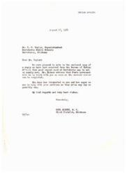["The document discusses a request for financial assistance for the Hartshorne Public School in Oklahoma, specifically for the purchase of furniture and equipment for a new high school. Various officials and agencies, including the Bureau of Indian Affairs and the Department of the Interior, are involved in reviewing the request and exploring possible solutions. Congressman Carl Albert is actively seeking assistance for the school and keeping Superintendent R. T. Taylor informed of developments."]