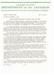 ["The United States Department of the Interior announced the establishment of a $500,000 plastics molding plant in Durant, Oklahoma, which will provide jobs for around 100 Indian men and women. This initiative is part of a larger effort to improve the economic situation of American Indians, with 40 other plants already providing employment for 1,500 Indians. The Bureau of Indian Affairs played a key role in facilitating the establishment of the plastics plant in Durant, working with local organizations and government agencies. Production at the new installation is set to begin in June, with plans to increase the workforce as output grows."]
