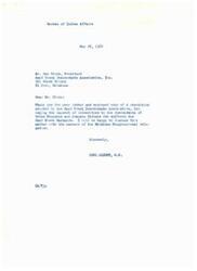 ["The Sand Creek Descendants Association is urging the payment of indemnities to the descendants of Cheyenne and Arapaho Indians who suffered in the Sand Creek Massacre in 1864. They are requesting that Congress appropriate funds for these payments as agreed upon in a treaty from 1865. The association has gathered genealogies of descendants and is requesting immediate action on the matter. They have passed a resolution outlining the steps they believe should be taken to fulfill the obligations of the treaty. Congressman Carl Albert has acknowledged the request and stated he will discuss the matter with the Oklahoma Congressional delegation."]