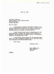 ["The document from John Brown, Chairman of the General Council of the Seminole Tribe, to Honorable  Carl Albert, discusses the need for Indian tribes in Oklahoma to be able to participate in the low-rent housing program under the U.S. Housing Act of 1937. The document recommends specific amendments to the Act that would allow Indian tribes to establish housing agencies and participate in the program. It highlights the unfair exclusion of Oklahoma Indian tribes from the program and the obstacles faced in trying to overcome this exclusion through state legislation. The document emphasizes the urgent need for action to address the housing needs of low-income Indian families in Oklahoma."]