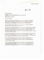 ["The Seminole Intra-Tribal Business Association has sent a resolution to delay tribal matters until the Seminole tribal organization is reorganized. The General Council of the Seminole Tribe is working on establishing a Constitutional Committee and drafting a new Constitution. The Association has held meetings to discuss tribal issues such as electing a Chief and sanitation programs. Congressman Carl Albert acknowledges receiving the Annual Report from the Association and appreciates the information."]