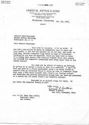 ["The document, written by Ernest R. Anthis, questions Senator Mike Monroney about his support for a treaty with Russia that Anthis believes will strengthen the communist conspiracy in the United States. Anthis, who has had a son killed in Korea and another son on his way to Vietnam, expresses frustration with the government's foreign and domestic policies. The document asks for a direct response on Senator Monroney's stance on the Consular Treaty."]