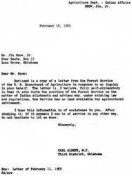 ["Mr. Jim Snow, Jr. inquired about obtaining an Indian allotment on Forest Service lands in Oklahoma. The Forest Service explained that all lands suitable for agricultural settlement have been settled or allotted, and there are no lands available for homesteading or allotment purposes. The Forest Homestead Act of 1906 did not provide homesteading rights for Indians, and the lands in question were reacquired by the United States for specific purposes and are not open for settlement. The Forest Allotment Act of 1910 allowed eligible Indians to obtain allotments on National Forest lands, but all lands classified for agricultural settlement have been settled or allotted. Congress repealed the 1906 act in 1962 because its purpose had been fulfilled. The Forest Service expressed understanding for the frustrations of those who obtain Certificates of Eligibility but find no lands available for agricultural settlement."]