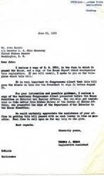 ["The document is from Thomas J. Kenan, a Legislative Assistant, to Mr. John Burzio regarding the pending legislation H. R. 5860 that needs to be passed by the Senate before August 25. Kenan requests assistance from Burzio's office and provides additional information and resources related to the bill."]