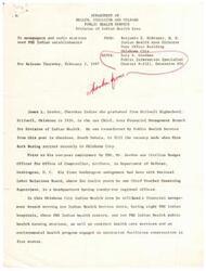 ["James L. Gordon, a Cherokee Indian, has been appointed as the new Chief of the Area Financial Management Branch for the Division of Indian Health. He has previous experience in financial management and has worked in various government agencies. He will be responsible for overseeing the financial management of several Indian Health Service Units in Oklahoma City. The agency currently has a budget of $8,500,000 and employs 750 people, many of whom are Native Americans."]