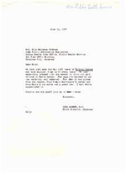 ["Carl Albert, a congressman, wrote to Sula Saltsman Goldman complimenting the May 1967 issue of Talking Leaves and expressing his appreciation for the tribute to Marie Wadley. He also extended best wishes from himself and his staff."]