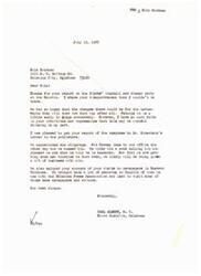 ["Carl Albert thanks Sula for her report on a cocktail and dinner party, and expresses disappointment that he couldn't attend. He also mentions his faith in her intuitions and impressions, and discusses business with Sid Carney in Anadarko. Lastly, he appreciates her account of visits to newspapers in Eastern Oklahoma and sends his best regards."]