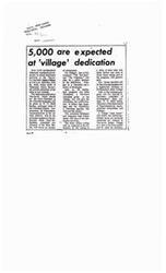 ["The document discusses two events in Oklahoma - the dedication of the Tsa-La-Gi Cherokee Indian Village with over 5,000 attendees and the appointment of Sidney M. Carney as the new director of the Anadarko Area Office, Bureau of Indian Affairs. It also mentions Sen. Fred R. Harris' remarks at an Oklahomans For Indian Opportunity banquet, where he emphasized the importance of Americans becoming more aware of global issues and the need for youth involvement in making a positive impact on society."]