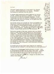 ["The document discusses the service awards received by four officials of the Indian Health division of the U.S. Public Health Service in Oklahoma City. It also mentions the challenges faced by one of the officials, James Gordon, in his work environment with Doctor Robertson in Tucson. Gordon expresses frustration with the lack of recognition for his work and asks for help in dealing with the situation."]
