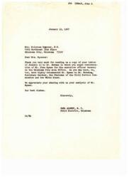 ["The document is a series of letters recommending John H. Spaan for the position of Executive Officer in the Oklahoma City Area Office. Mrs. Dolorosa Spooner, a registered nurse, and A. D. Hogan, Chairman of Precinct 50, Ward 3, both highly recommend Mr. Spaan for his dedication, work ethic, and loyalty to the administration. They believe he is the best candidate for the position and urge Dr. Rabeau and others to seriously consider him. They also highlight Mr. Spaan's involvement in political affairs and support for the President."]
