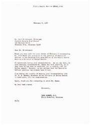 ["Mr. Carl Hildebrand, Principal of Western Heights High School, recommended Mr. John Spaan for a promotion to the position of Executive Officer in the Oklahoma City Area Office of the Public Health Service's Division of Indian Health. However, they were informed that the position had already been filled. Mr. Hildebrand's recommendation was forwarded to Dr. E. S. Rabeau, Director of the Division of Indian Health for consideration in case there is a change in the current situation. Mr. Spaan was praised for his leadership qualities, commitment to education, and dedication to working with the Indian community."]