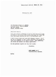 ["The document is a series of correspondence between Congressman Carl Albert, the Principal Chief of the Choctaw Nation, and other individuals regarding various issues within the Indian Health Service. The Principal Chief expresses concerns about personnel decisions and the need for more representation of Oklahomans within the organization. Congressman Albert assures his support and assistance in addressing these concerns."]