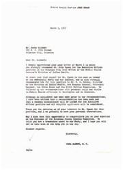 ["Jerry Gilbert, the Oklahoma County Chairman of the Democratic Party, wrote a letter to Congressman Carl Albert recommending John Spaan for the executive officer position in the Indian Health Area Office in Oklahoma City. Gilbert highlighted Spaan's support from the Indian community and his dedication to both his civil service position and involvement in political affairs. Congressman Albert responded, expressing his gratitude for the recommendation and informing Gilbert that he had made recommendations for Spaan's consideration for the position. Congressman Albert also congratulated Gilbert on his election as the Chairman of the Oklahoma County Central Committee."]