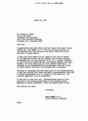 ["The document is a recommendation for John Spaan for the Executive Officer position in the Oklahoma City Area Office of the Public Health Service's Division of Indian Health. The document highlights Spaan's qualifications, experience, dedication, and positive attributes, and requests support for his candidacy. Additionally, the letter congratulates the recipient on his election as Secretary-Treasurer of the Oklahoma County Democratic Central Committee."]