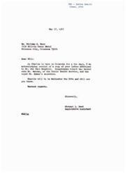 ["The document acknowledges receipt of a letter regarding John Spaan's interest in a position in the Public Health Service office in Oklahoma City. Congressman Albert has spoken to Dr. Rabeau about Spaan's selection. The document expresses confidence in Albert's office and the desire for indigenous people to have opportunities. The author looks forward to meeting in McAlester."]