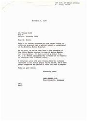 ["Mr. Folsom Scott proposed the establishment of a medical school at the Talihina Indian Hospital, but the Public Health Service determined it was not feasible due to complexity and cost. They suggested training opportunities for Indian people in health professions at established professional colleges. Congressman Carl Albert acknowledged Mr. Scott's ideas and also addressed his concerns regarding land acquisition in Haskell County for a bird and fowl habitat."]