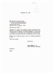 ["The document from the Honorable Carl Albert to the President of the Inter-Tribal Council of the Five Civilized Tribes discusses the housing needs of Indians in eastern Oklahoma. The Secretary of Housing and Urban Development provides a report on the low-rent housing program for the Five Civilized Tribes, outlining the status of various projects and the need for cooperation between different agencies to address the housing needs. The document expresses a commitment to working together to expedite the housing projects for the benefit of the tribes."]