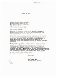 ["The document is a series of letters and resolutions regarding the proposed transfer of the Bureau of Indian Affairs from the Department of the Interior to the Department of Health, Education and Welfare. The Inter-Tribal Council of the Five Civilized Tribes of Oklahoma is requesting a public conference on the matter to ensure that Indian leaders have the opportunity to express their views. The Council believes that the Department of the Interior is better suited to manage Indian affairs and that any transfer should be done with the consent of the Indians. The documents are addressed to various government officials, including President Lyndon B. Johnson and Congressman Carl Albert, urging them to consider the Council's resolution."]