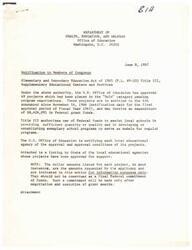 ["The U.S. Office of Education has approved 49 projects under the Elementary and Secondary Education Act of 1965 Title III, which may involve an expenditure of $8,426,091 in Federal grant funds. These projects aim to assist local schools in providing sufficient quantity or quality and in developing exemplary school programs. One of the approved projects is the Indian Personality Development Operational Project at the Seneca Indian School in Wyandotte, Oklahoma. The project involves developing a curriculum unit on Indian culture to help potential dropouts improve their self-image and English language skills. The project will serve children from 41 counties in Oklahoma."]