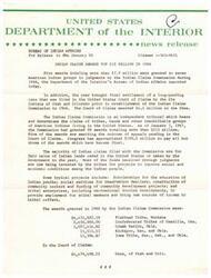 ["In 1966, the Indian Claims Commission granted five awards totaling over $7.9 million to seven American Indian groups. The Ute Indians of Utah and Colorado also received a settlement of $4.4 million from the United States Court of Claims for a long-pending case. The Indian Claims Commission has granted a total of 88 awards totaling over $213 million as of January 1, 1967. The majority of claims are for the fair value of Indian lands ceded to or taken by the US government. The funds received are being invested in projects to improve social and economic conditions for Indian people, such as scholarships, social services, community centers, and tribal enterprises."]