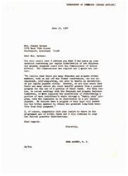 ["Mrs. Gladys Byrnes from Shreveport, Louisiana, is requesting a per capita distribution of funds belonging to the Cheyenne and Arapaho Tribes of Oklahoma. The Commissioner of Indian Affairs is considering a \"family plan\" program for distributing a portion of each individual's share, with the remainder distributed in a per capita payment. Representative  Carl Albert is sympathetic to Mrs. Byrnes' desire for fair distribution and will continue to advocate for it. The use of judgment funds is subject to approval by and the enactment of legislation authorizing the use of the funds."]