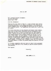 ["Mrs. Buckmaster is requesting individual distribution of a judgement award for the Cheyenne and Arapaho Tribes, while the Commissioner of Indian Affairs is considering a \"family plan\" program for distribution. man Carl Albert sympathizes with Mrs. Buckmaster's desire for fair distribution and will continue to advocate for the fairest possible distribution of the funds."]