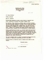 ["The document is in response to Mr. Danny Tall bird's request for a per capita distribution of the judgment award belonging to the Cheyenne and Arapaho Tribes of Indians of Oklahoma. The document discusses different proposals for the distribution of funds and mentions that the use of judgment funds is subject to approval by . Mr. Tall bird's request is being forwarded to the Anadarko Area Director for further action."]