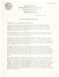 ["The document provides an update on the status of Creek tribal claims, specifically regarding two separate awards made by the Indian Claims Commission. The first award, related to land in Alabama and Georgia, has been paid out with attorney fees deducted, and a proposed bill for distribution of the remaining funds has been submitted to . The second award, for land in Oklahoma, has also been awarded and funds are awaiting distribution pending National legislation. Applicants for enrollment must provide documentation of their ancestry to be eligible for the funds."]