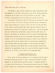 ["Chief Commissioner Witt dissents from the majority opinion, arguing that the petitioner has established a cause of action under clause (3) of the Indian Claims Commission Act. He also believes that if the claim is not established under clause (3), it can still be considered under clause (5) based on fair and honorable dealings. He argues that the history and intent of the legislation should be considered in interpreting the jurisdictional provisions of the act. Witt references previous cases to support his interpretation that claims can be judged based on fair and honorable dealings, even if they do not align with existing rules of law or equity."]
