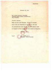 ["The document is a response from Representative Carl Albert to a telegram from Abijah Colbert, President of the Pontotoc County Indian Confederation, regarding an appropriation bill for coal and asphalt lands. Albert assures Colbert that he will do everything in his power to see the bill passed in Congress. Colbert expresses appreciation for Albert's efforts in securing the appropriation and hopes for success in the hearings and in Congress."]