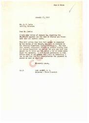 ["Mr. Lewis received a letter from Carl Albert regarding the $8.5 million payment for the sale of Choctaw and Chickasaw coal and asphalt lands. Carl Albert assured Mr. Lewis that the full amount is requested by the Bureau of the Budget and will be included in the Interior Department appropriation bill. There was a misunderstanding in the newspapers about the amount requested, but Carl Albert will ensure that the full appropriation for payments is passed as soon as possible."]